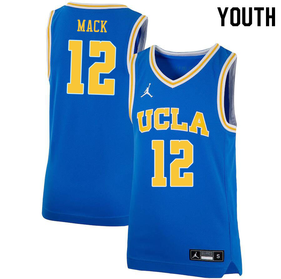 Youth #12 Sebastian Mack UCLA Bruins College Basketball Jerseys Stitched Sale-Blue